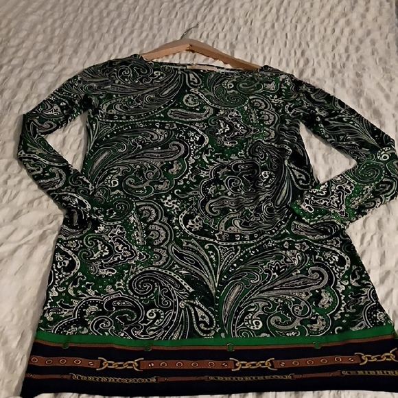 MICHAEL Michael Kors Green Paisley Mini Dress - Picture 1 of 1